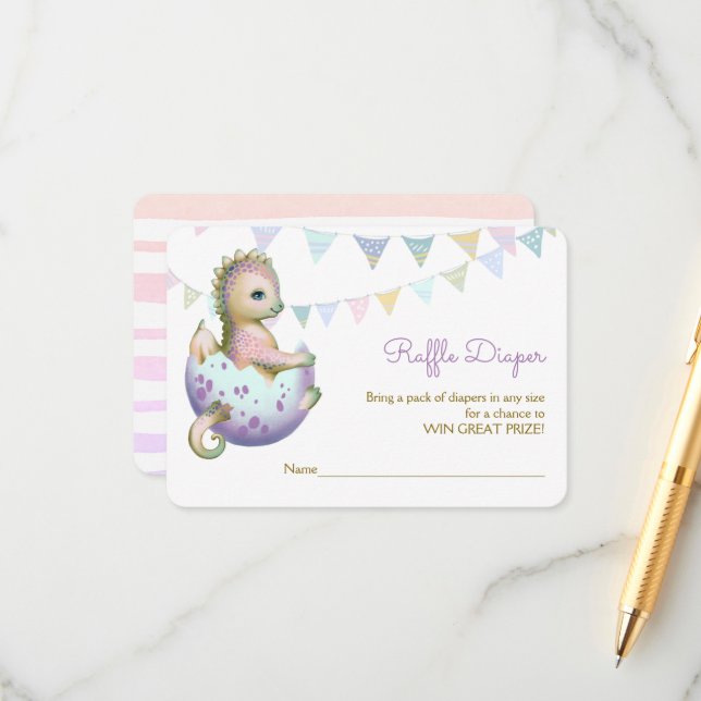 Cartão de gabinete com um dragão bonito. (Frente/Verso In Situ)