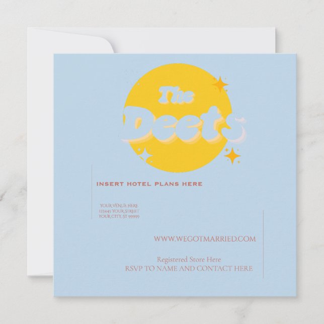 Cartão de Gabinete de Alojamento Azul-Bebê Retroat (Frente)