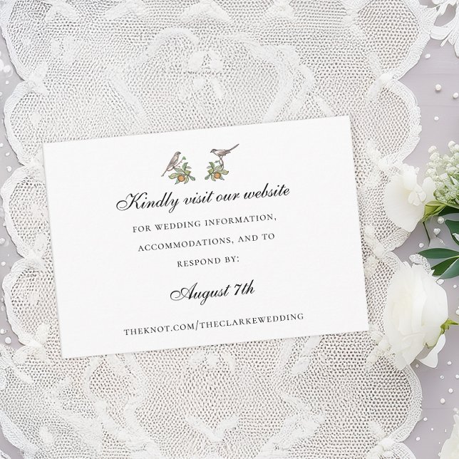 Cartão de Gabinete de Casamento de Pássaros (Criador carregado)