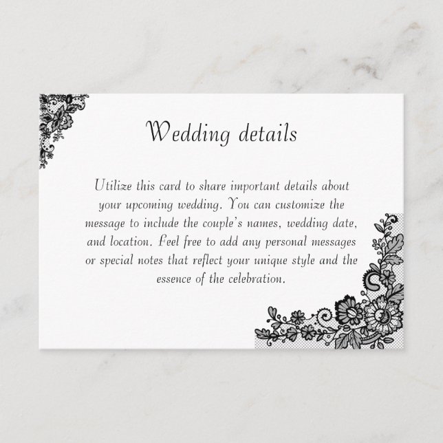 Cartão de gabinete de casamento elegante com M per (Frente)