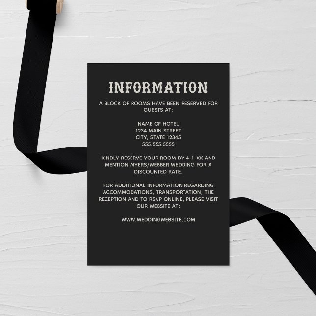 Cartão de gabinete de casamento Skeleton Bones (Criador carregado)