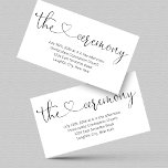 Cartão de Gabinete de Cerimônia de Casamento - Sim<br><div class="desc">Um histórico maravilhosamente simples para comunicar seus detalhes da cerimônia de casamento.</div>