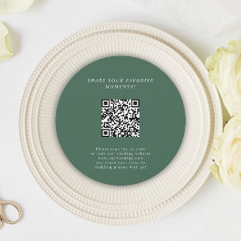 Cartão de gabinete de código QR de Casamento Minim