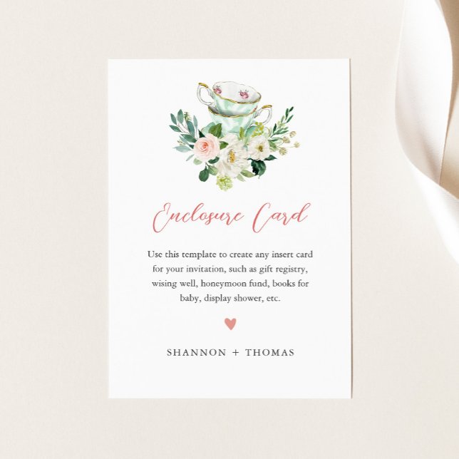 Cartão de Gabinete de Convite para Chás de Festa d (Criador carregado)