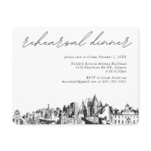 Cartão de Gabinete de Convite para Ensaio de Casam