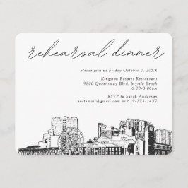 Cartão de Gabinete de Convite para Ensaio de Praia