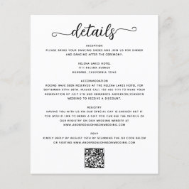 Cartão de Gabinete de Detalhes de Casamento