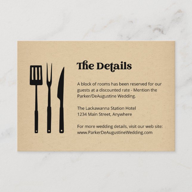 Cartão de Gabinete de Detalhes de Informações de C (Frente)