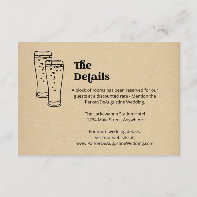 Cartão de Gabinete de Detalhes de Informações de C (Frente)