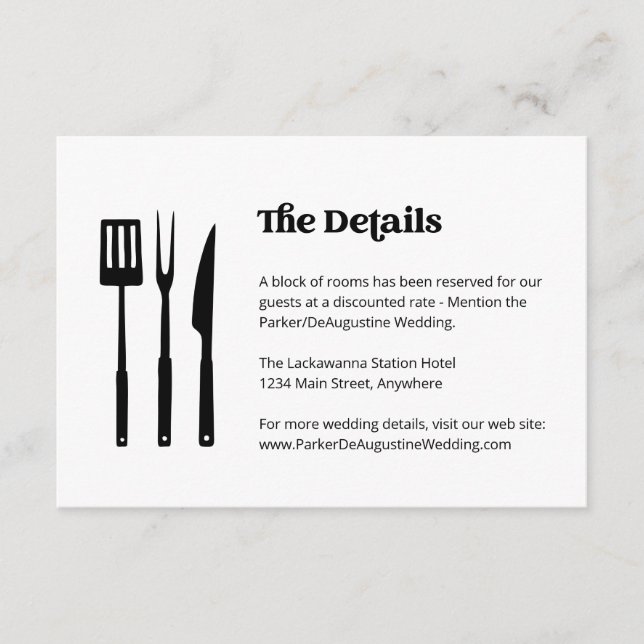 Cartão de Gabinete de Detalhes de Informações de C (Frente)