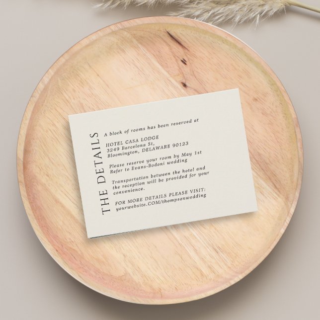 Cartão de Gabinete de Detalhes do Ninho Negra Beig (Criador carregado)