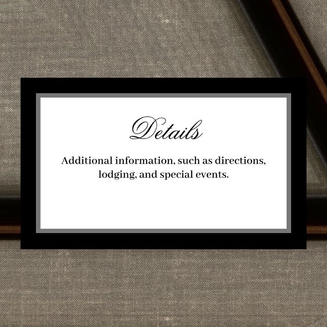 Cartão de Gabinete de Detalhes do Script Elegante  (Criador carregado)