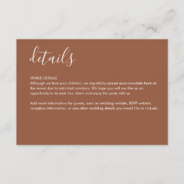 Cartão de Gabinete de Detalhes do Terracotta