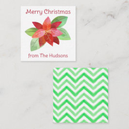 Cartão de Gabinete de Dotação Poinsetta de Waterco