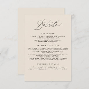 Cartão de Gabinete de Informação de Casamento de M