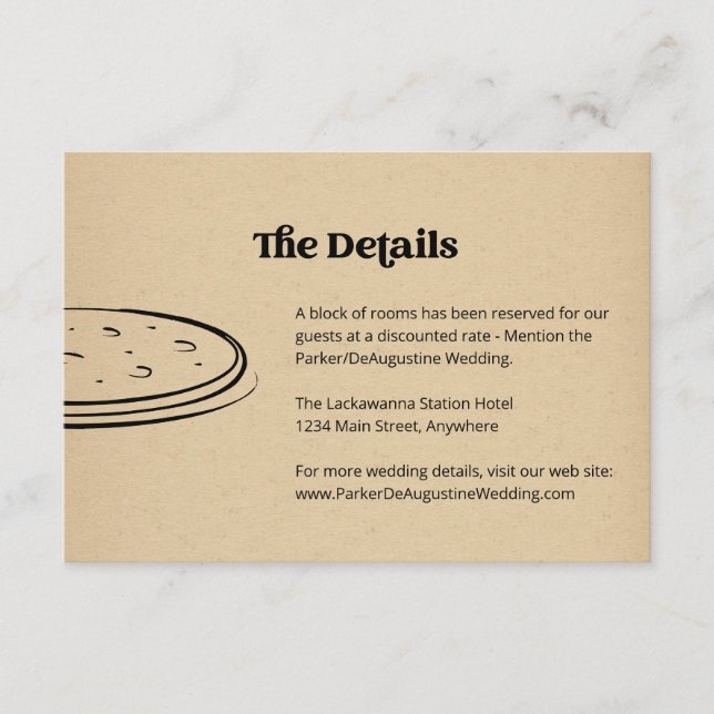 Cartão de Gabinete de Informações de Casamento de  (Frente)