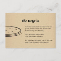 Cartão de Gabinete de Informações de Casamento de 