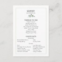 Cartão de Gabinete de Informações de Convidado par