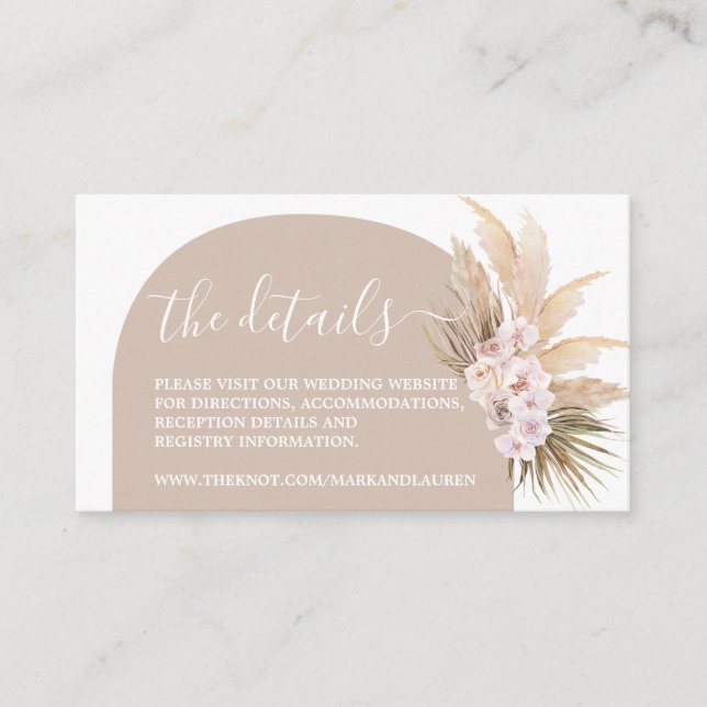 Cartão de Gabinete de Informações do Site de Arch  (Frente)