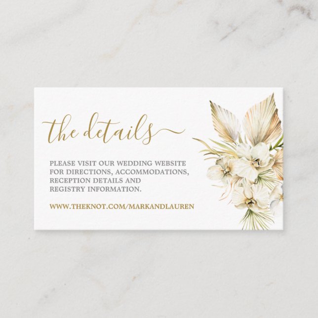 Cartão de Gabinete de Informações do Site do Boho  (Frente)