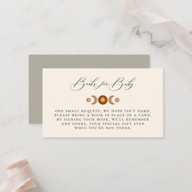 Cartão de Gabinete de Solicitação de Livro Celesti (Frente/Verso In Situ)