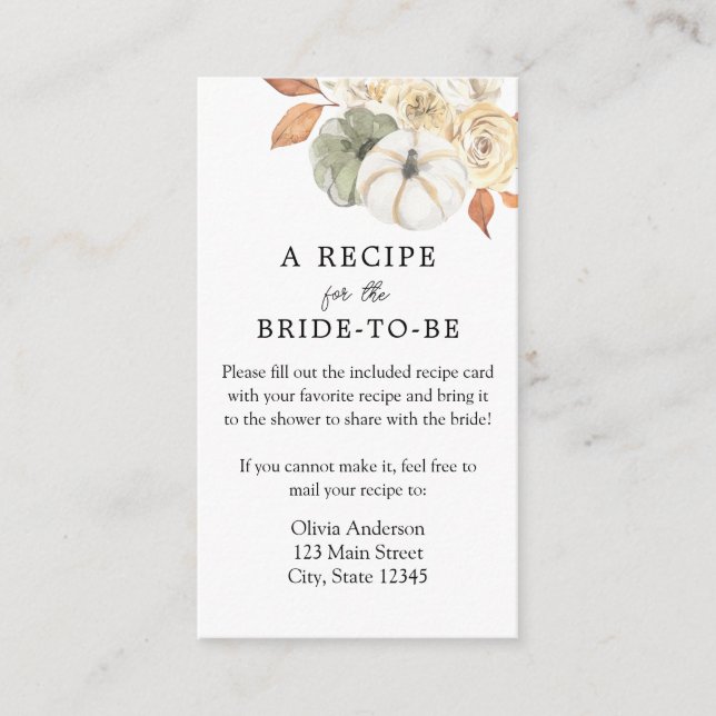 Cartão de Gabinete de Solicitação de Outono Russo (Frente)