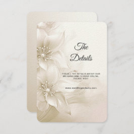 Cartão de Gabinete Detalhado das Flores Brancas de