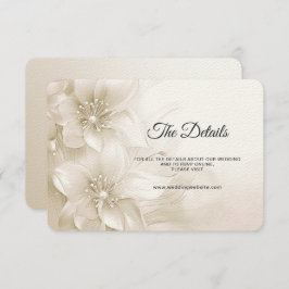 Cartão de Gabinete Detalhado das Flores Brancas de