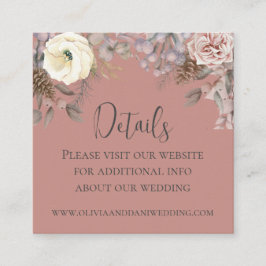 Cartão de Gabinete Detalhado de Casamento Romântic