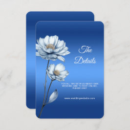 Cartão de Gabinete Detalhado de Flores de Aquarela