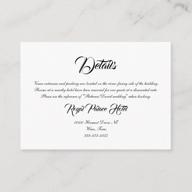 Cartão de gabinete detalhado | Orquídea Azul (Frente)