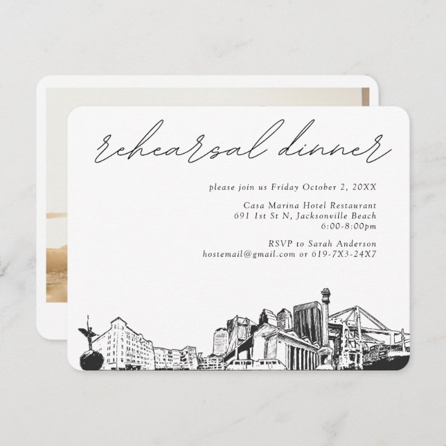 Cartão de gabinete do convite para ensaio de Jacks (Frente/Verso)