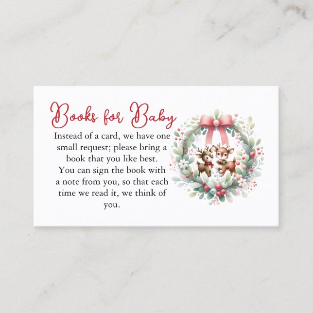 Cartão de gabinete do livro de Chá de fraldas de N (Frente)