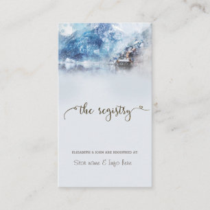 Cartão de gabinete do Winter Mountain Lake