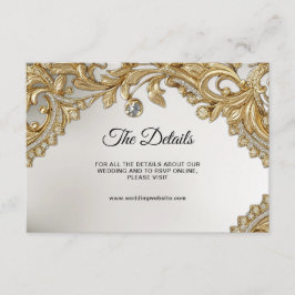 Cartão de gabinete Dourado decorativo