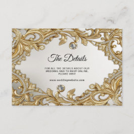 Cartão de gabinete Dourado decorativo