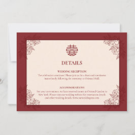 Cartão de Gabinete Floral Chinês de Detalhes de Ca