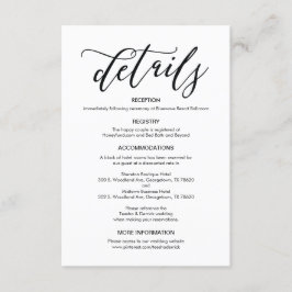 Cartão de Gabinete Pormenores de Casamento Perfeit