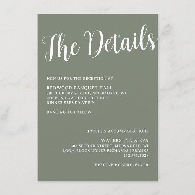 Cartão de Gabinete Pormenores do Anel de Casamento (Frente)