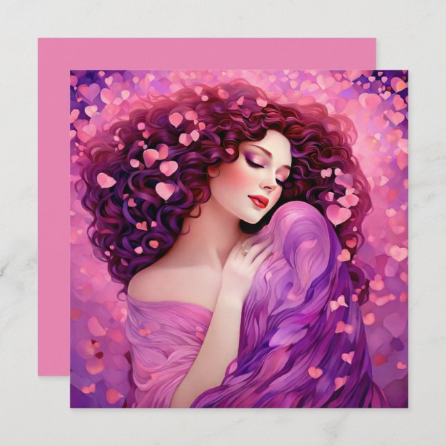 Cartão de Galentine "Para Sempre Você" (Frente/Verso)