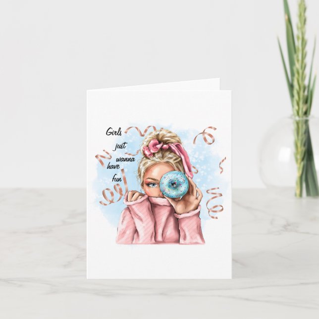 Cartão de Garotas Querendo se Divertir (Frente)