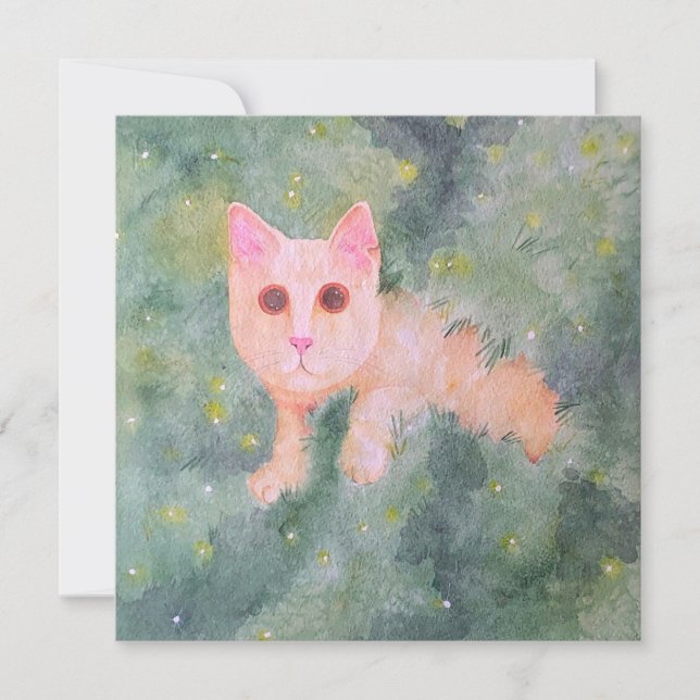 Cartão de Gatinho de Natal (Frente)