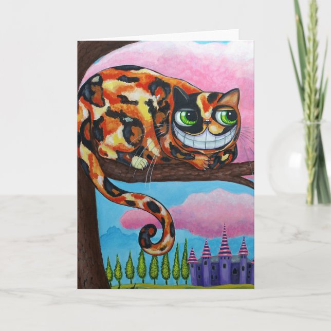 Cartão de Gato de Cheshire (Frente)