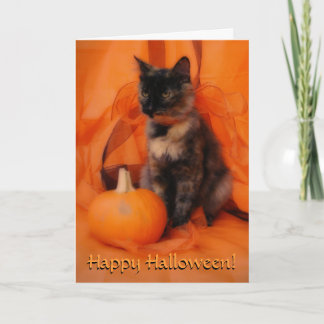 Cartão de Gato Halloween