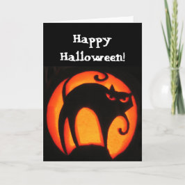 Cartão de Gato Halloween
