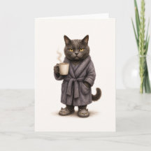 Cartão de Gato Manhã