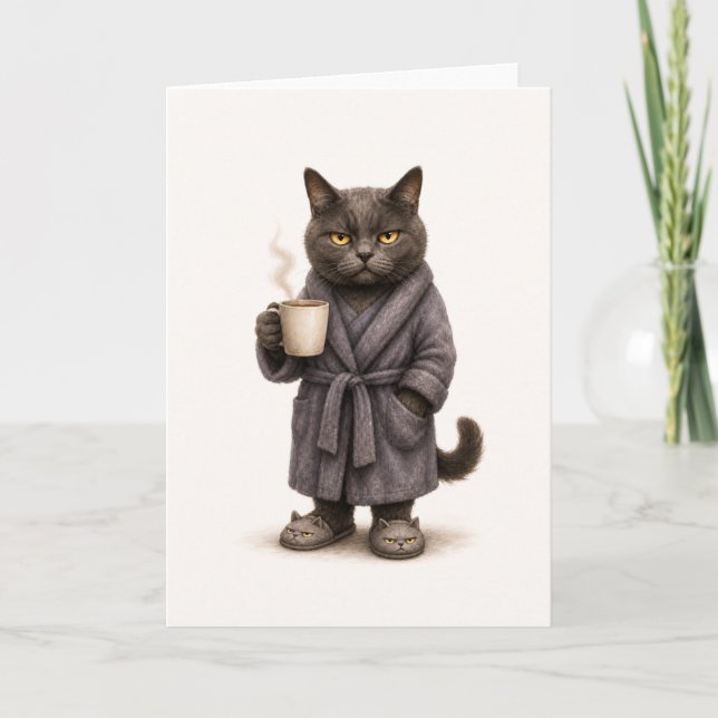 Cartão de Gato Manhã (Frente)