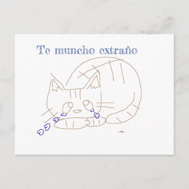 cartão de gato rasgado (Frente)