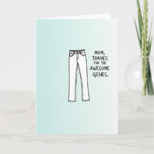 Cartão de Genes de Mãe Jeans Gradiente