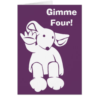 Cartão de Gimme quatro